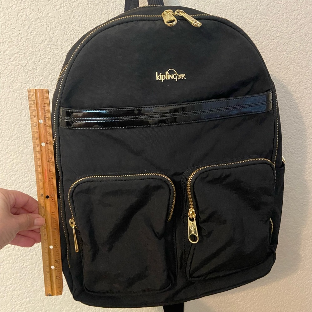 Kipling black laptop backpack